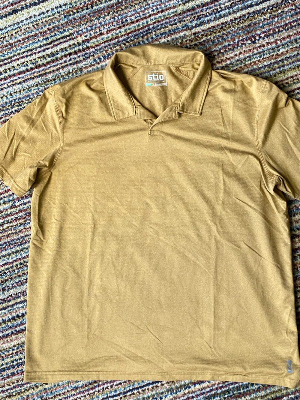 Stio Men's Polo Shirt in light rust